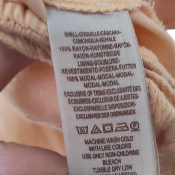 Free People Peach Crochet Sleeve High Low Women's Boho Top⭐⭐Sold - Picture 9 of 9